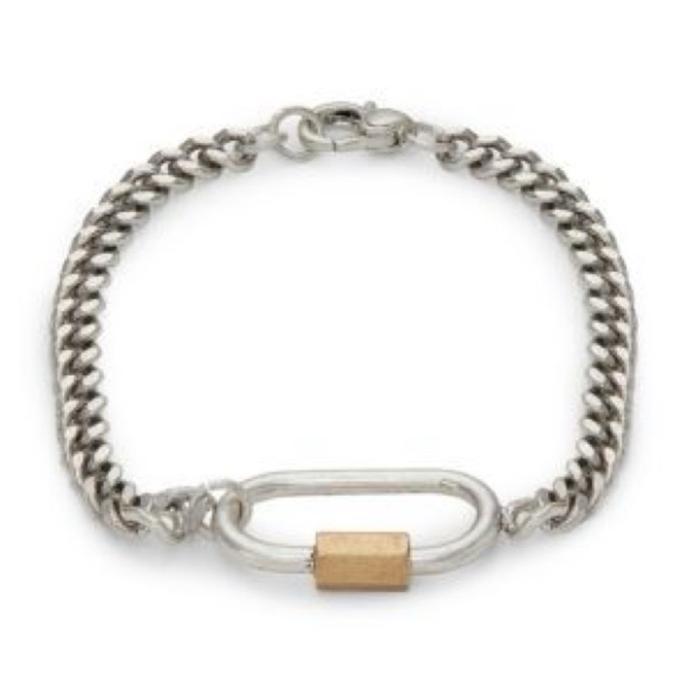 NWT ALLSAINTS Carabiner Two Tone Bracelet